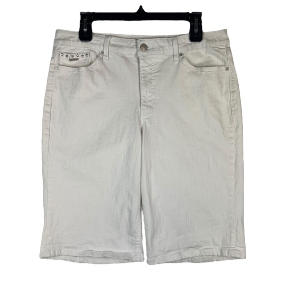 Nine West Jeans Astor Boyfriend Shorts Womens Size 14 White - Picture 1 of 13